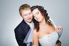 Just Married Bride And Groom Royalty Free Stock Images