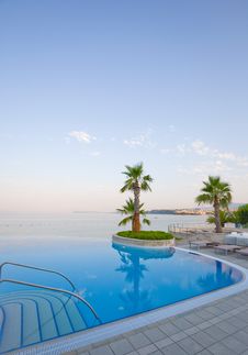 Infinity Pool With Stunning Sea View Stock Images Infinity Pool With Stunning Sea View Stock Images