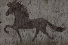 Wooden Horse Texture Stock Photography