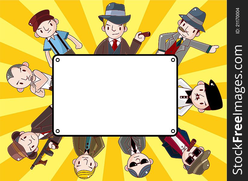 Cartoon Mafia Card