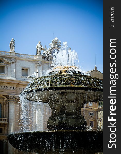 Carlo Maderno Fountain Saint Peter's Square, Vatican City, Rome, Italy. Carlo Maderno Fountain Saint Peter's Square, Vatican City, Rome, Italy.