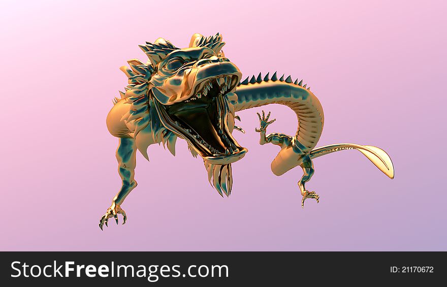 Image of the dragon flying