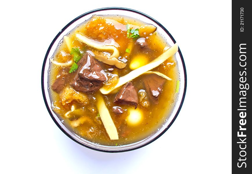 Dried fish maw ,Thai noodles