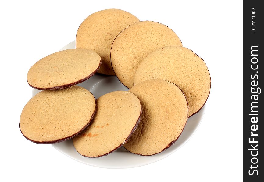 Color photo of cookies on a plate. Color photo of cookies on a plate