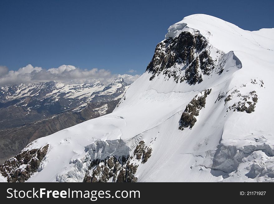 Of Climbers Roped Together On Breithorn