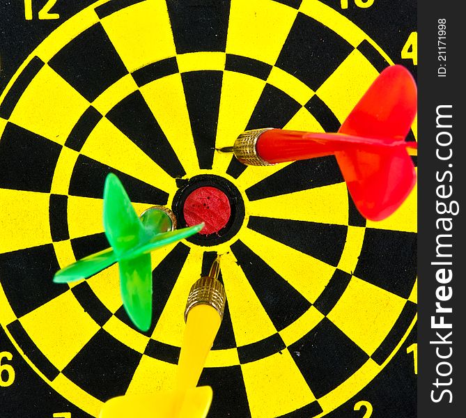 Darts miss the target. the image idea for fails concept.