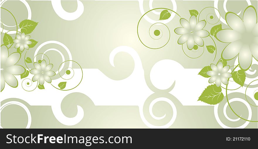 Abstract flowers background with place for your text