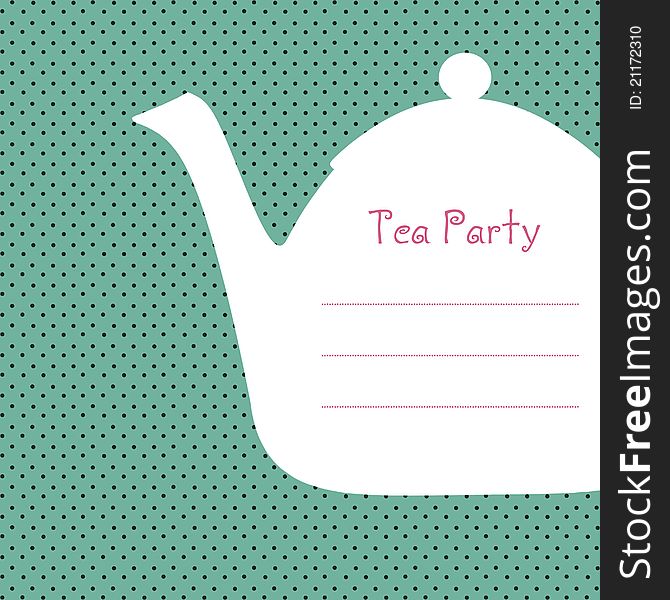 Background with tea pot for text. Background with tea pot for text