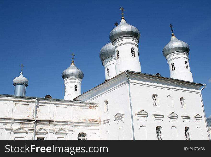 Yuriev monastery in Great Novgorod Russia