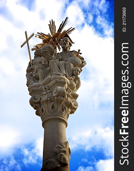 Holy Trinity Statue top of VeszprÃ©m. Holy Trinity Statue top of VeszprÃ©m