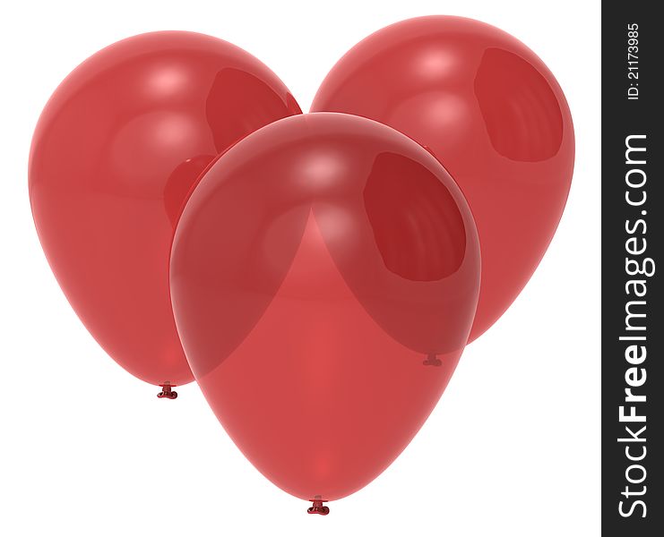 Balloons in a Heart Shape. Balloons in a Heart Shape.