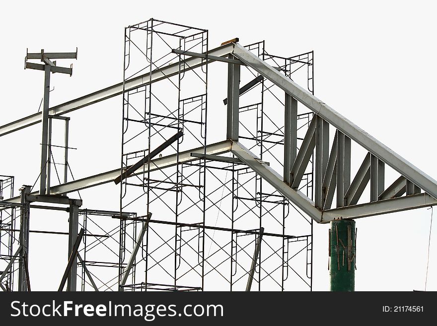 Frame Of Unfinished Steel Building