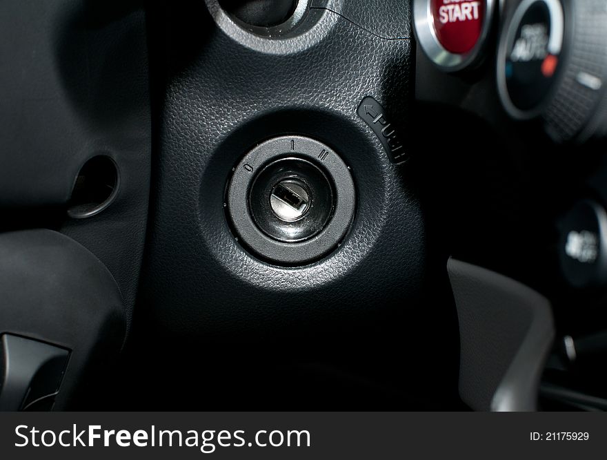 Fragment of the car interior. Fragment of the car interior