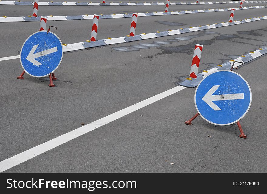 Traffic signs to pass by on left hand side. Traffic signs to pass by on left hand side