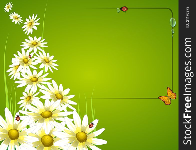 Flower background concept art illustration