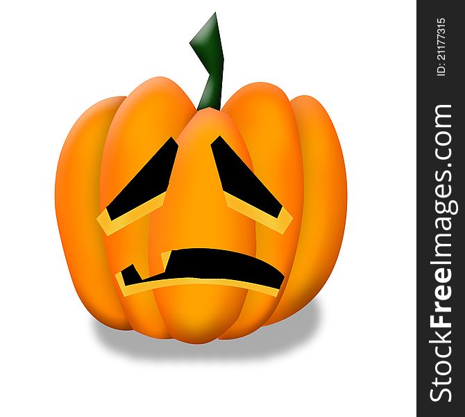 Paint the Halloween pumpkin clipart.