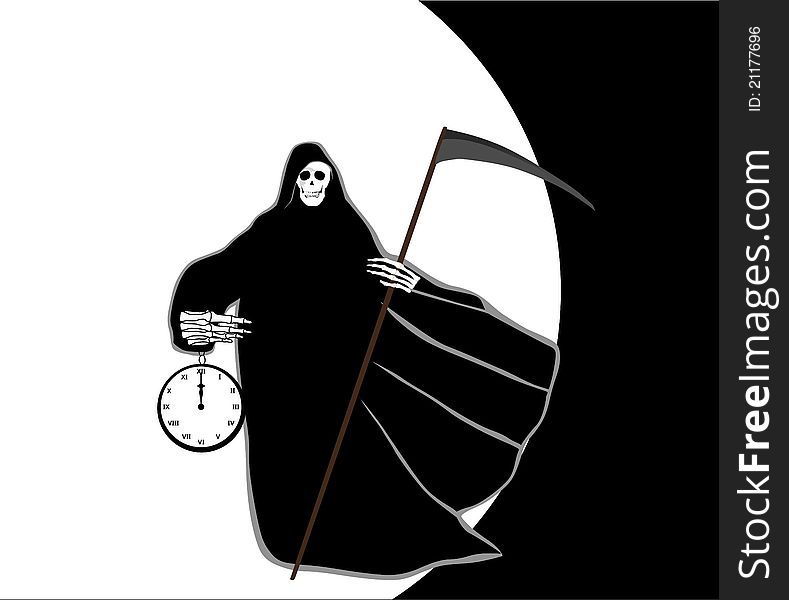 A illustration of the grim reaper.