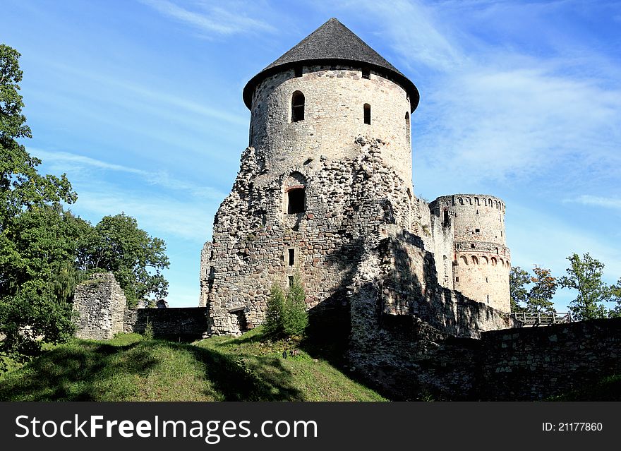 A castle in the latvia. A castle in the latvia