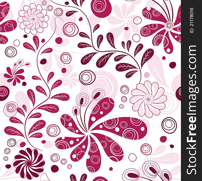 White and purple effortless floral wallpaper with flowers. White and purple effortless floral wallpaper with flowers