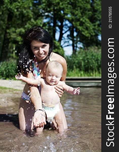 Girl in the lake