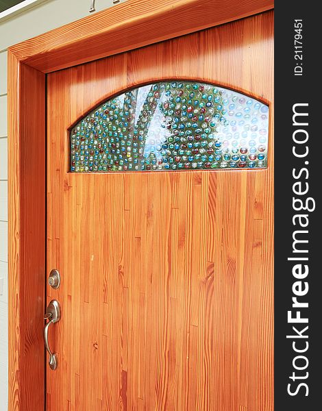 Wood Custom Build Front Door Exterior