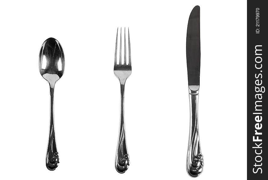 Silverware Set with Fork, Knife, and Spoon