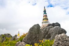 Thai Temple In A Mountain Stock Photography Thai Temple In A Mountain Stock Photography