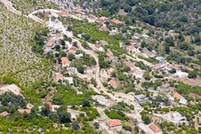 Aerial View On Small Balkans Village - Montenegro Stock Photos