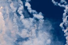 Sky After Fireworks Display Royalty Free Stock Photos Sky After Fireworks Display Royalty Free Stock Photos