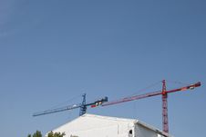 Tower Cranes Stock Photo