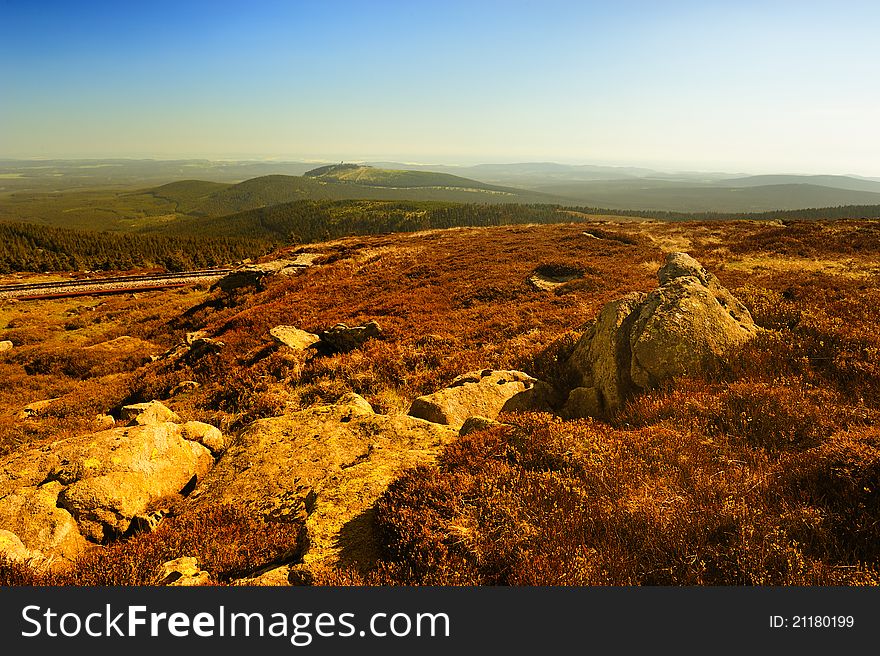 Beautiful mountains in Brocken,Harz,Germany. Beautiful mountains in Brocken,Harz,Germany.