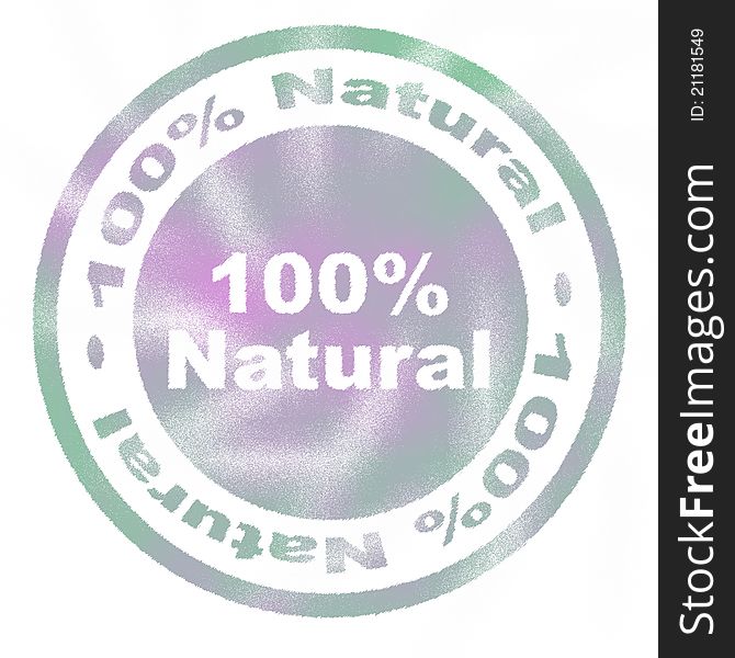 100 Percent Natural Rubber Stamp