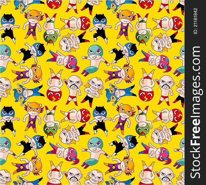 Seamless Wrestler Pattern