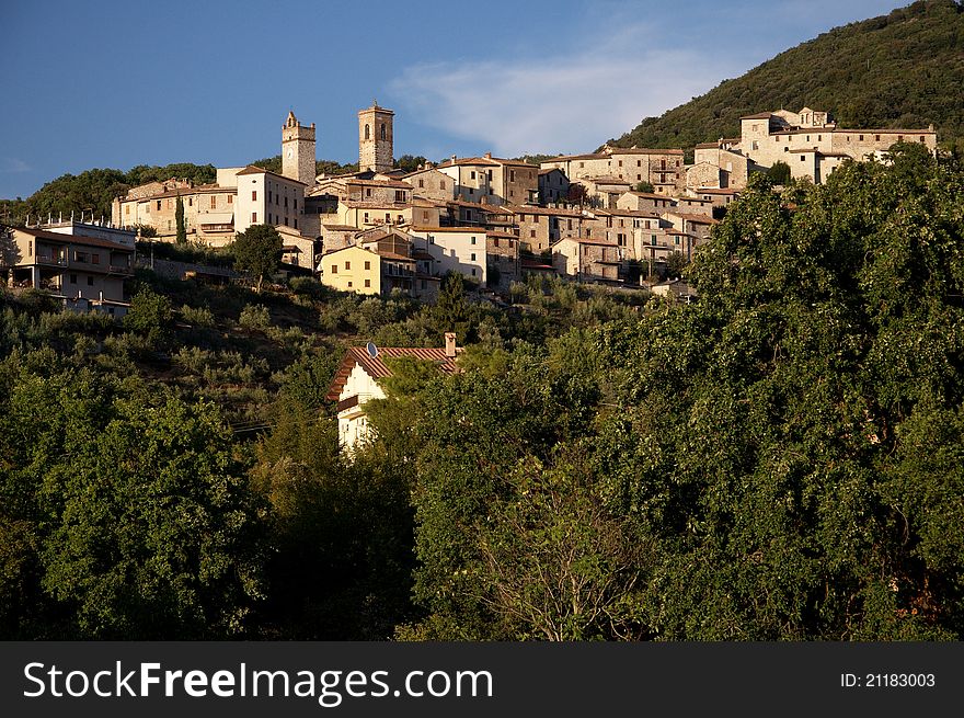 A view of umbria medieval village