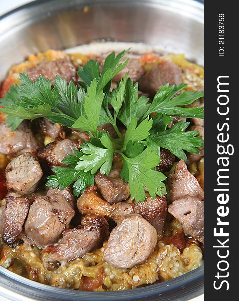 Turkey meat dishes made ​​from an image of the traditions of. Turkey meat dishes made ​​from an image of the traditions of