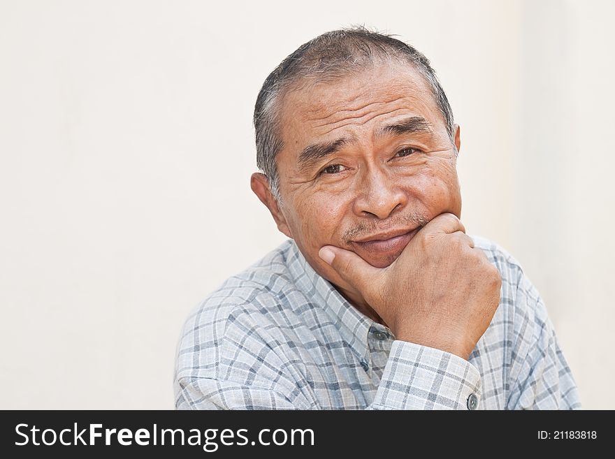 Portrait of smiling old man. Portrait of smiling old man