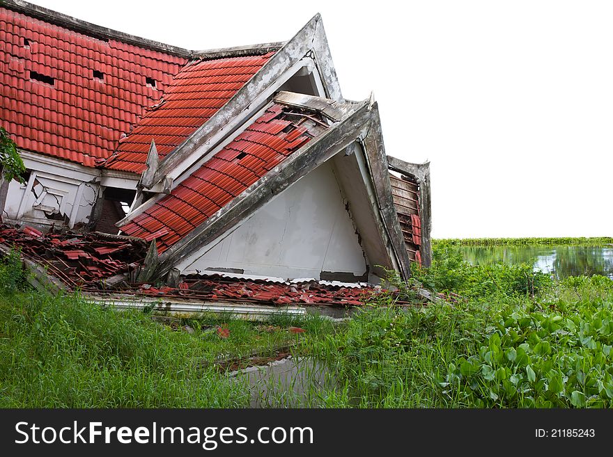 Ruins of the thai house.