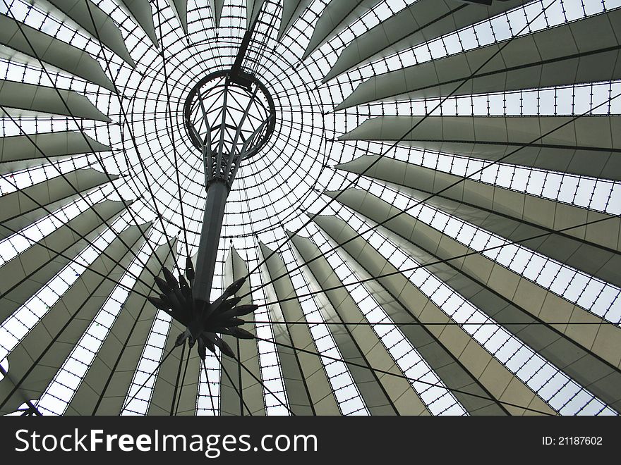 Modern Building Sony Center roof in Berlin