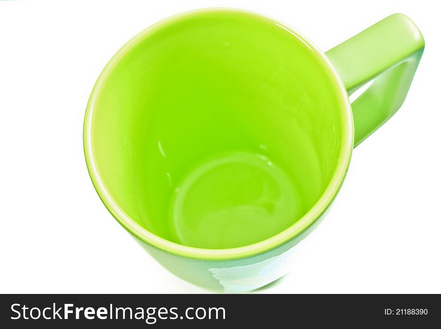 Isolated Empty Green Cup