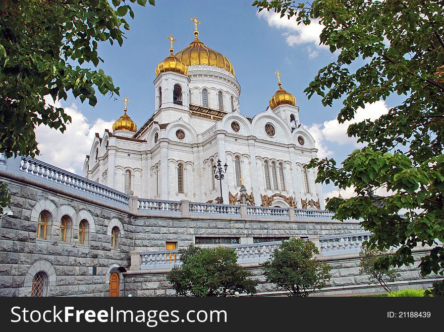 The Cathedral of Christ the Saviour is a Church in Moscow, Russia, on the bank of the Moskva River, a few blocks west of the Kremlin