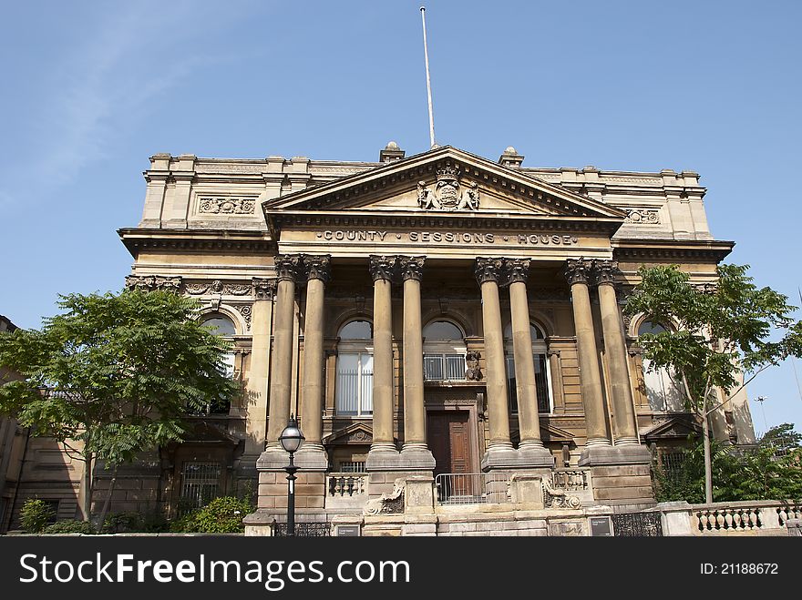 A Victorian Era Courthouse in Liverpool England. A Victorian Era Courthouse in Liverpool England