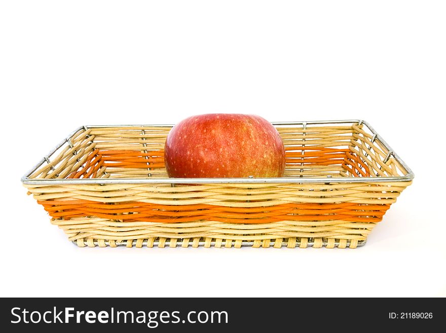 An apple in the basket