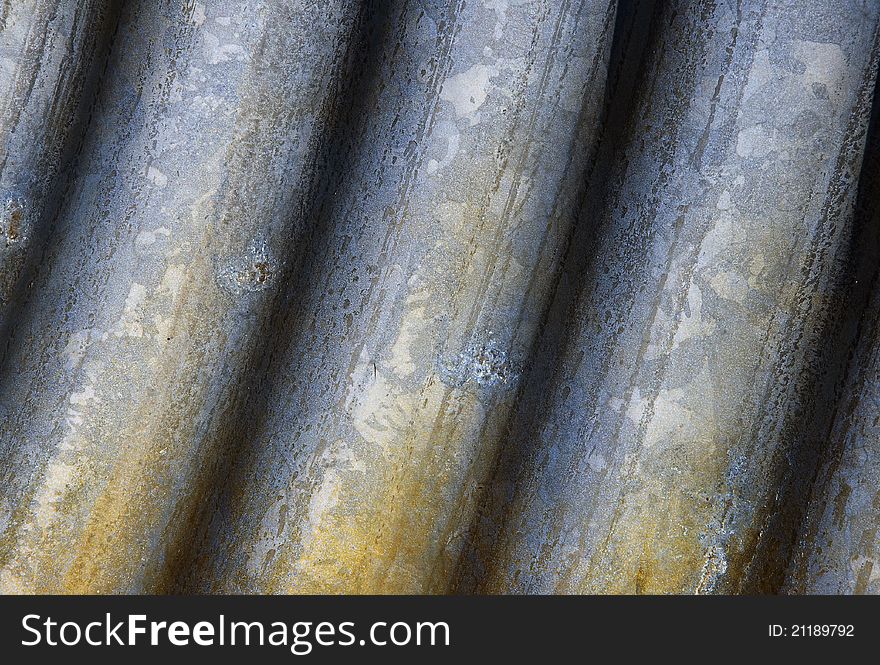 Rusty corrugated iron with wave patterns. Rusty corrugated iron with wave patterns