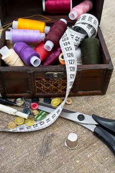 Sewing Supplies Royalty Free Stock Image Sewing Supplies Royalty Free Stock Image
