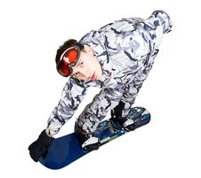 Portrait Of Boy In Sportswear With Snowboard Royalty Free Stock Images Portrait Of Boy In Sportswear With Snowboard Royalty Free Stock Images