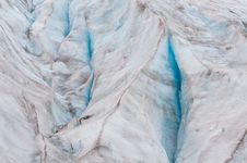 Cracks In Glacier Ice Sheet Royalty Free Stock Photo