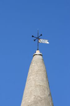 Stone Church Tower And The Weather Vane Royalty Free Stock Image Stone Church Tower And The Weather Vane Royalty Free Stock Image