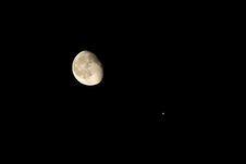 Moon And Jupiter Stock Photo Moon And Jupiter Stock Photo
