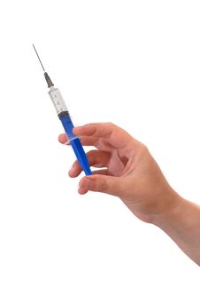 Hand With A Syringe Stock Photography Hand With A Syringe Stock Photography