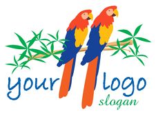Two Parrots Logo Stock Photos Two Parrots Logo Stock Photos